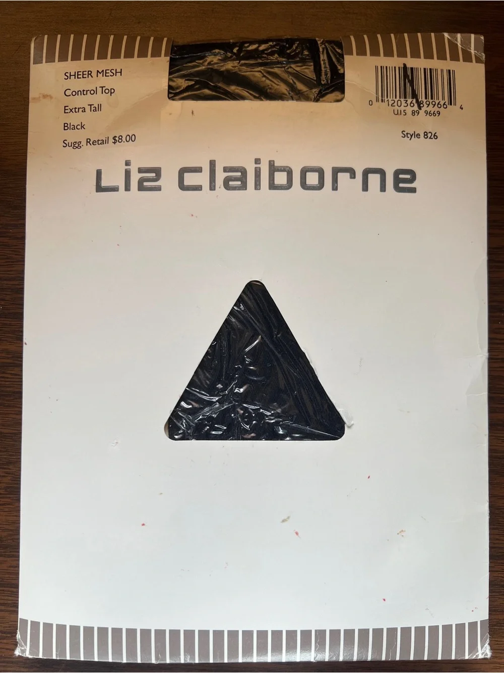 Vintage 90s Liz Claiborne Sheer Mesh Pantyhose - Extra Tall - Color: Black